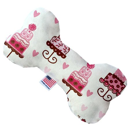 MIRAGE PET PRODUCTS Pink Fancy Cakes 10 in. Stuffing Free Bone Dog Toy 1118-SFTYBN10